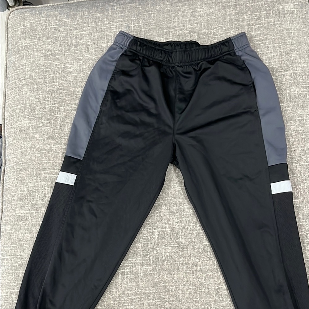 Athletic Works Black and Gray Sweatpants with Tapered Design